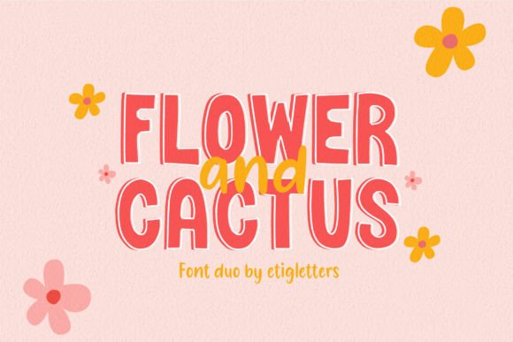 Flower and Cactus Duo: A Playful Typeface for Web Design