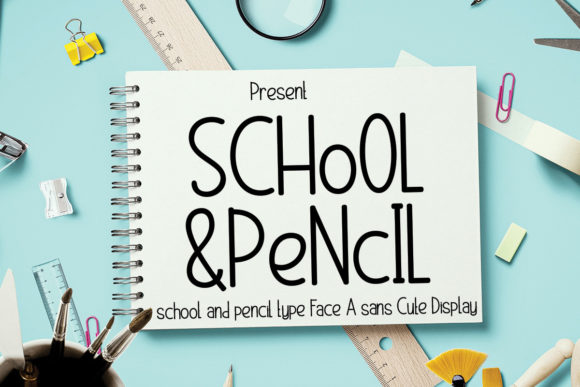 School and Pencil: A Delicate Sans Serif Font for Editorial Design